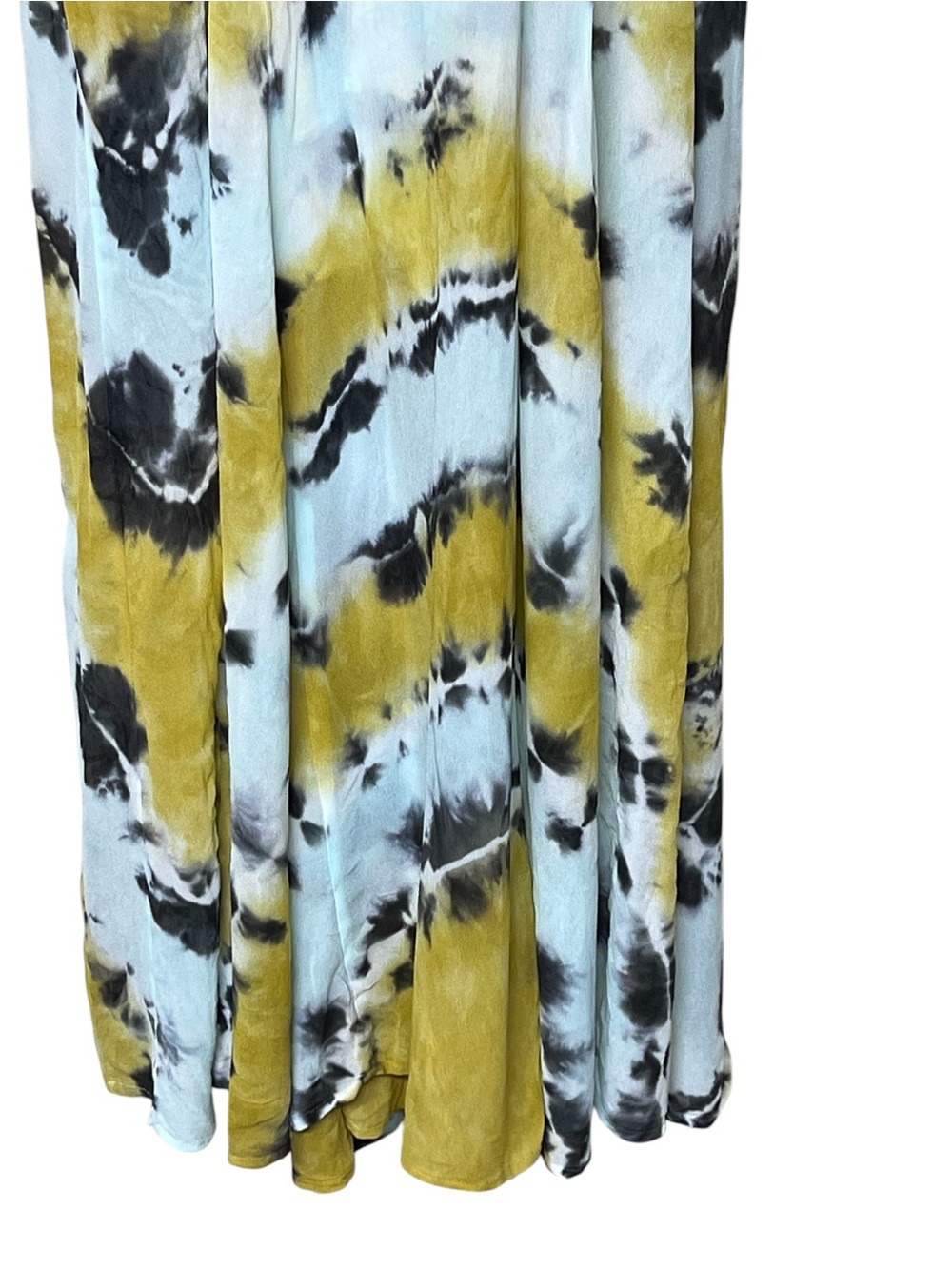 Young Fabulous & Broke Elie trapeze halter dress tie dye yellow black blue boho - Picture 9 of 13